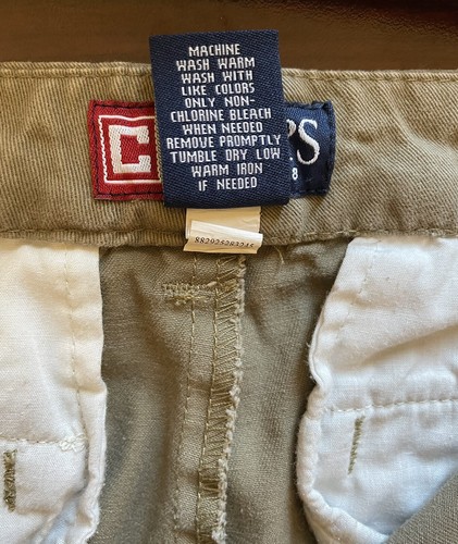 Chaps Boys Pants Size 16 Classic Chino Fit Flat Front Brown Zip Button Closure - Picture 5 of 8