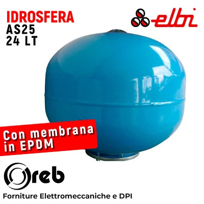 VASO ESPANSIONE IDROSFERA AUTOCLAVE 24 LT LITRI ACQUA SFERA MEMBRANA ELBI ITA