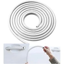 16.4Ft 5M Car Door Edge Guards, U-Shaped No Glue Automotive 16.4Ft White