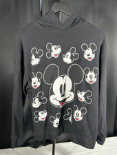 Zara x Disney Mickey Mouse Black Hoodie Small Cozy Graphic Pullover