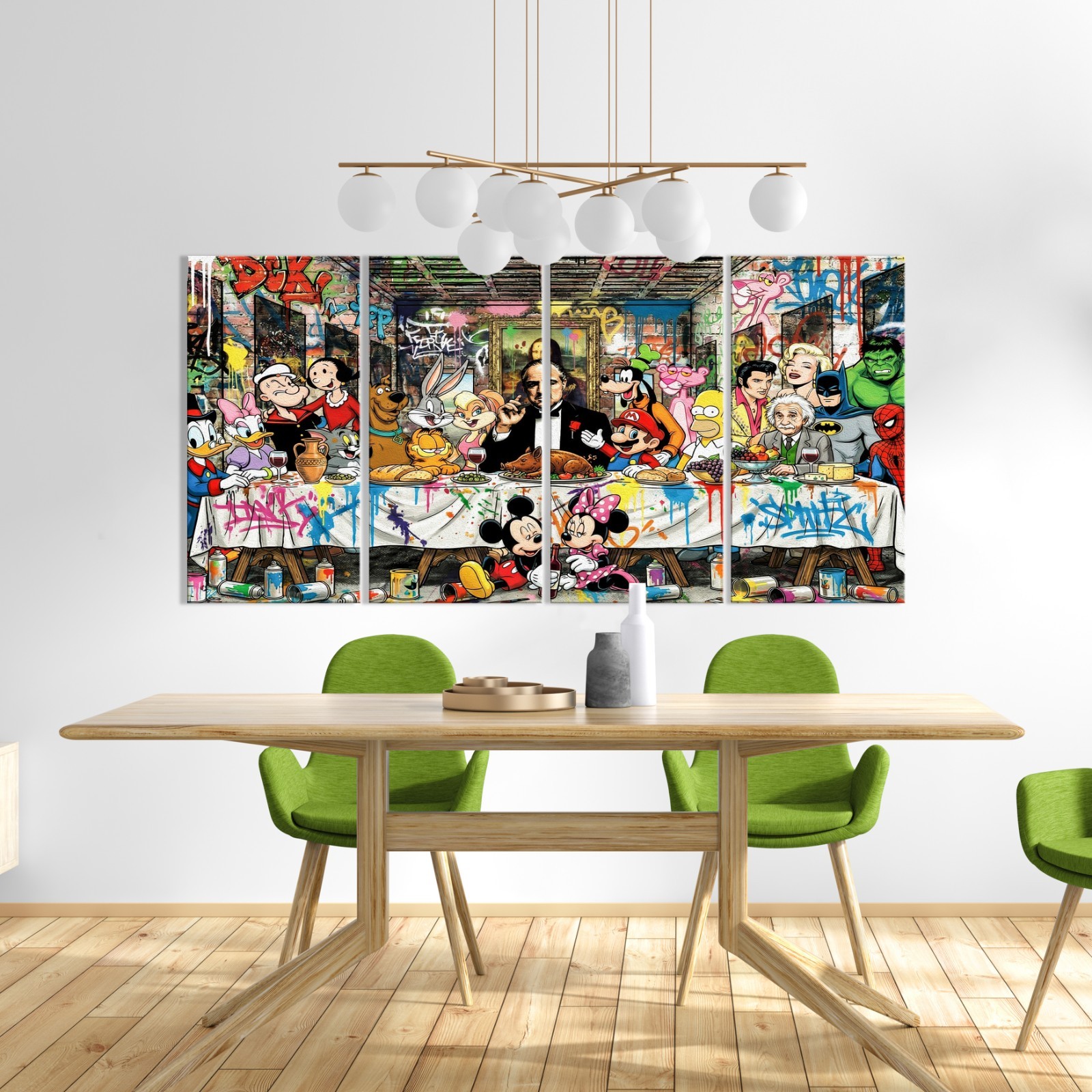 La Cena del Signore, Leonardo da Vinci POP ART arte, vetro acrilico, tela quadro da parete foto 2