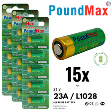 15 x A23 Battery ? 12V ?  Ideal for Car Remotes & Security Devices PoundMax