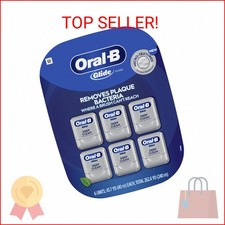 Oral-B Glide Deep Clean Dental Floss, Cool Mint, 6 Pack 262.4 YD Total - Shred