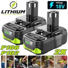 2X 18Volt P102 Lithium-Ion Battery Replacement For Ryobi 18V P108 P107 P103