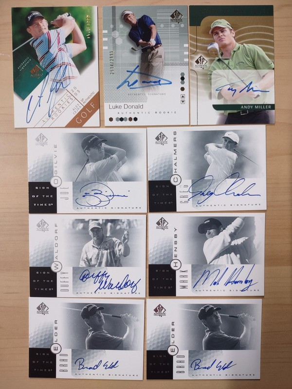 🔥9 count 2001 UD SP Authentic Golf Authentic Sign of the Times Autos LOT 2 S/N