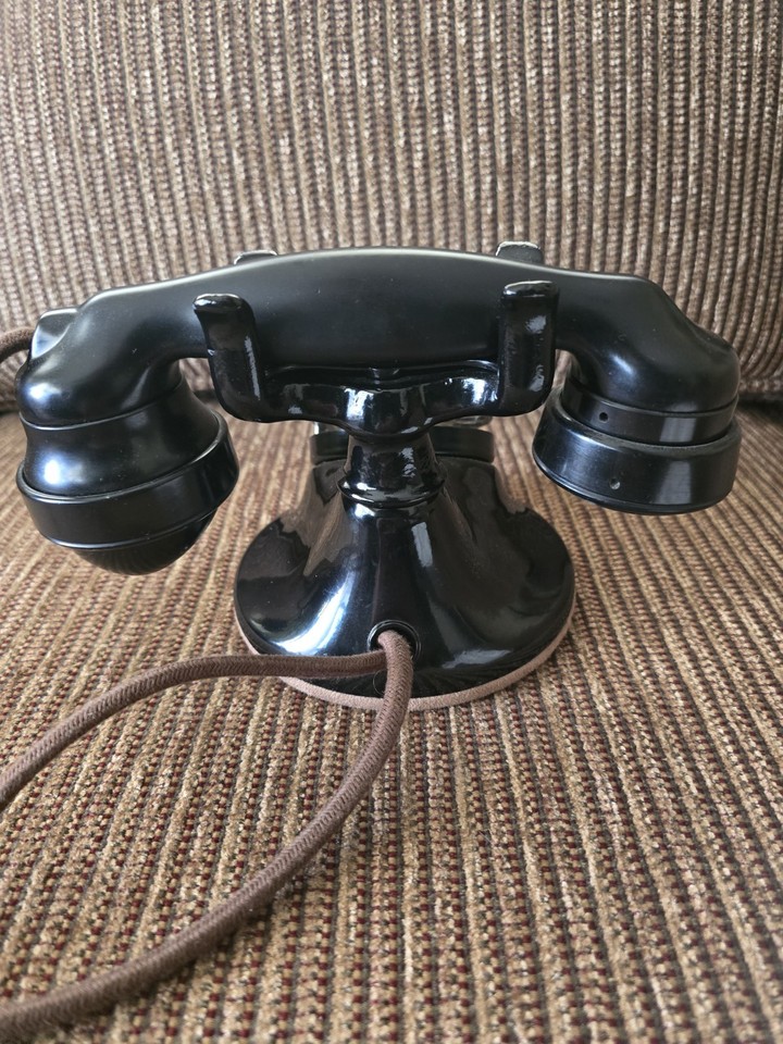 Original 1920's Western Electric Round Base Telephone, Ringer Box ...