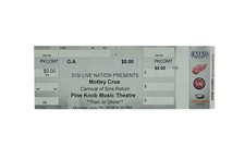 Mötley Crüe Tesla Extreme Tour Unused Concert Ticket 2026 Pine Knob Clarkston MI