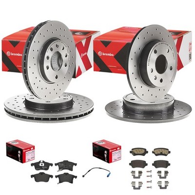 brembo SPORT BREMSENSET VORNE + HINTEN passend für OPEL ASTRA H + ZAFIRA B