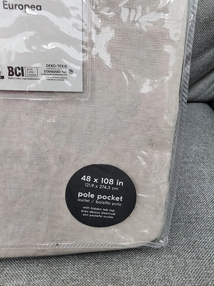 west elm European Flax Linen Curtain. 48" x 108" ~ Natural / Flax - Image 3 of 4