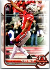 #93 Chris Olave, Ohio State Buckeyes 2021-22 Bowman University Paper Base