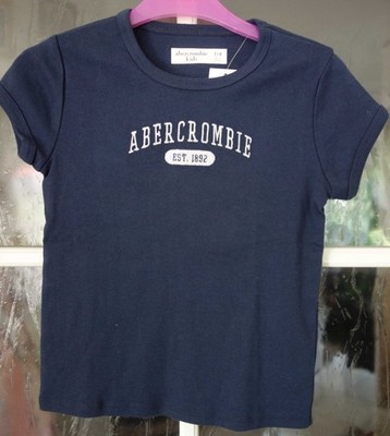 abercrombie Kids Shirt Mädchen  gestickte Applikation Gr. 122 / 128  7 - 8 Jahre
