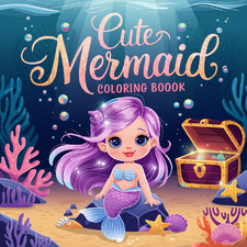 Beautiful mermaids coloring book hours of fun for every one