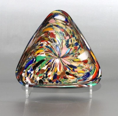 Murano, Dino Martens bunte Schale, Rest of the Day, H. ~ 7cm, ~ 390g, ~Vintage - Bild 1 von 4