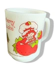 Vintage American Greetings 1980 Kenner Strawberry Shortcake Milk Glass Mug Cup