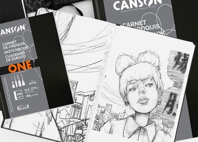 CANSON Skizzenbuch ARTBOOK ONE, 140 x 216 mm, schwarz