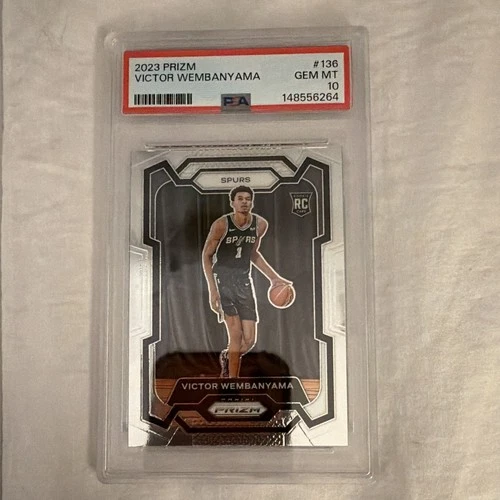Panini 2023-24 Prizm Victor Wembanyama RC Base #136 Spurs PSA 10