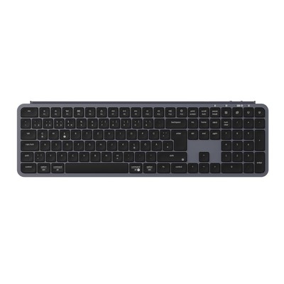 B6 Pro Ultra-Dünne Drahtlos-Tastatur, Full Size DE-ISO Layout ZMK-Customisier...