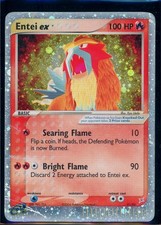 Pokemon EX TEAM MAGMA vs TEAM AQUA - #91/95 Entei ex - Holo - ENG - Damaged