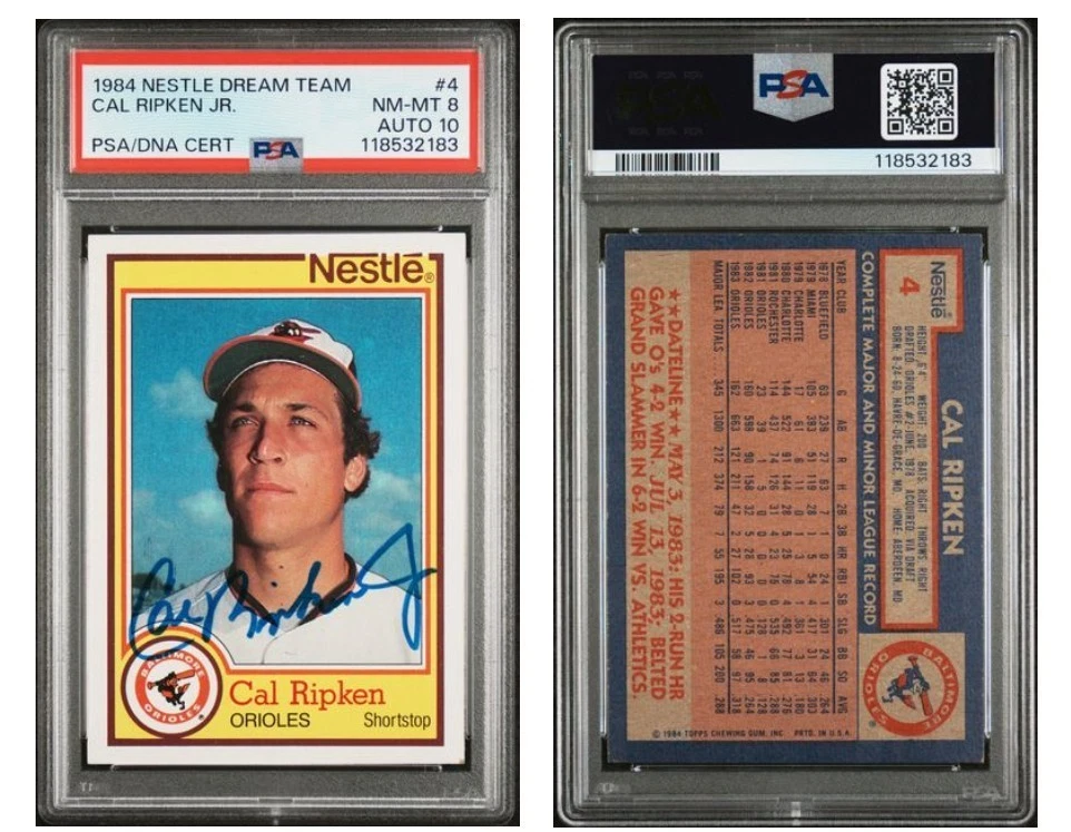 Topps Baseball Cal Ripken, Jr. Autographed Sports Trading Cards