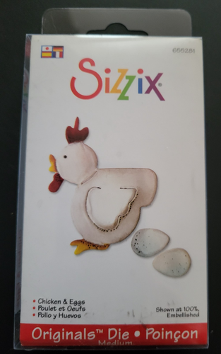SIZZIX Originals Ellison Chicken & Eggs Cutting Die 655281 Retired Bird - Afbeelding 1 van 2