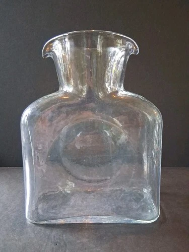 Blenko Water Bottle 384 Clear Glass See Description