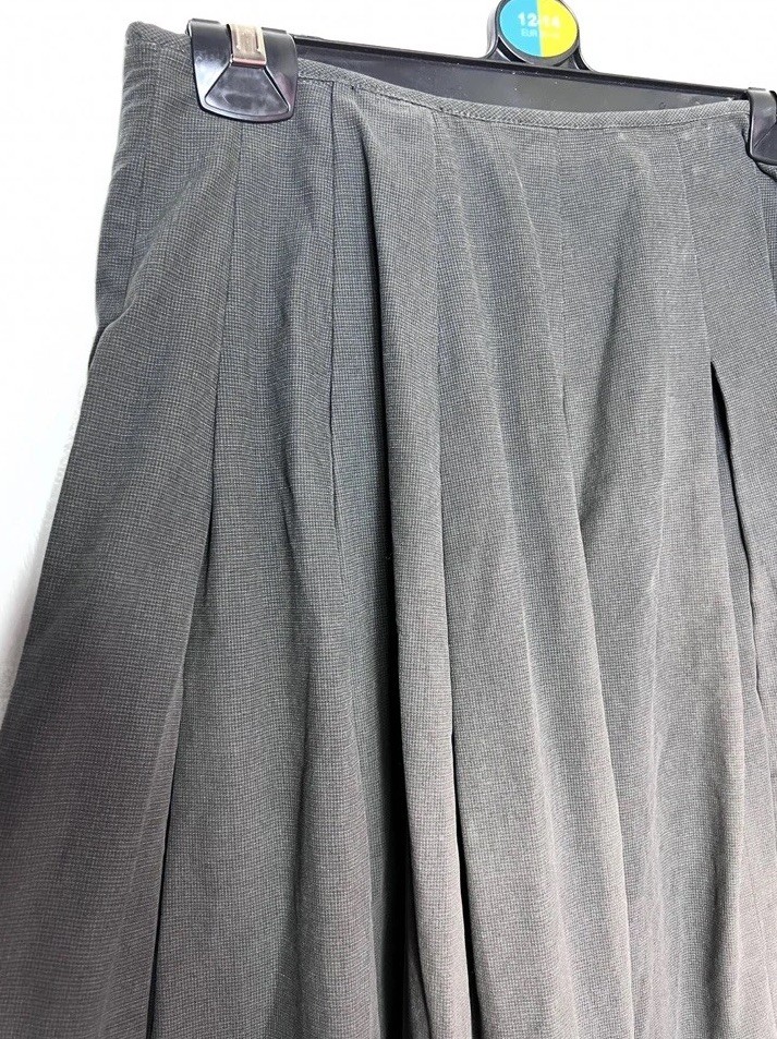 LILITH Grey Tiny Subtle Checked Flared Midi Skirt… - image 7