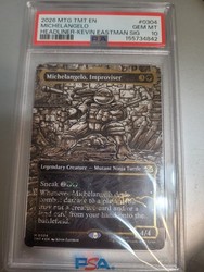 Michelangelo, Improviser (Borderless Gold-Stamped Signature) #304 - Teenage Mutant Ninja Turtles