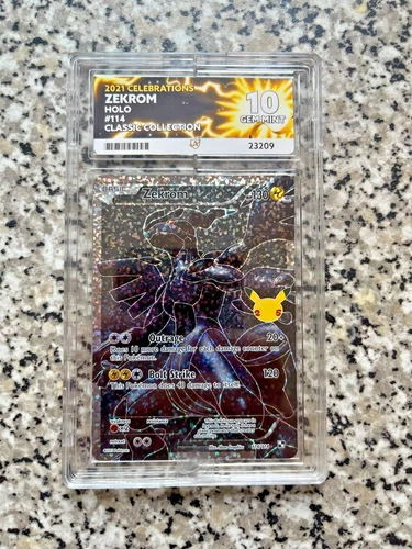 Pokémon TCG Zekrom Card Celebrations Classic Collection 114/114 Ace Graded 10