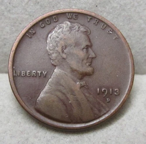 1913-D LINCOLN CENT - LOOKS LIKE A VF - DENVER MINT - FREE SHIPPING