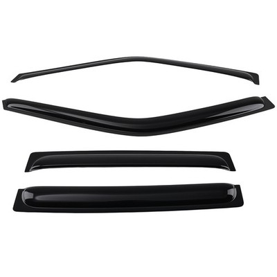 Rain Guards Visor Set for Nissan Frontier Crew Cab 2005-2020 Outside Mount