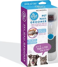 Bell+Howell Pawperfect Cordless Dog and Cat Nail Trimmer Rotating File with Safe