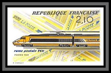 France N°2334 Mise en service du TGV postal 1984 Non dentelé ** MNH (Imperf)