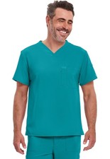 Dickies Scrubs EDS Essentials Men V Neck Top DK635 TLPS Teal Blue Free Shipping