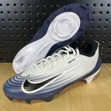 Nike Vapor Speed 3 Mens Sz 7.5 White Midnight Navy Football Cleats HM8849-103