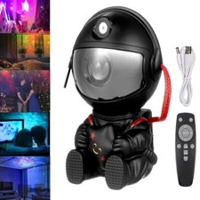Space Star Projector Galaxy Night Light Astronaut Projector Decor Black Bedroom