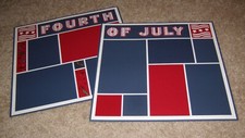 EK Jolees "Uncle Sam" Four-Page Photo Ready Scrapbook Layout  Fourth of July