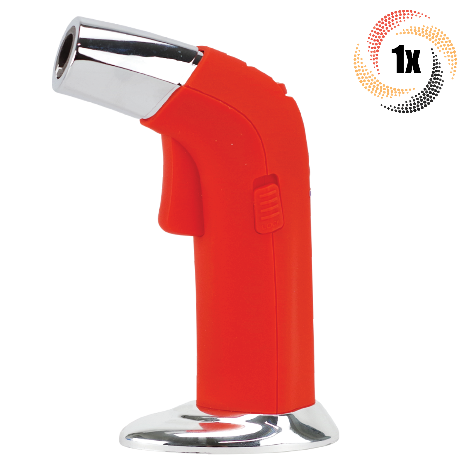 1x Torch Whip-It! Edge Red Butane Lightweight Torch | Adjustable Flame