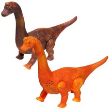 Set of 2, Jurassic Realistic Walking Brachiosaurus Dinosaur Toy, 10 Inches