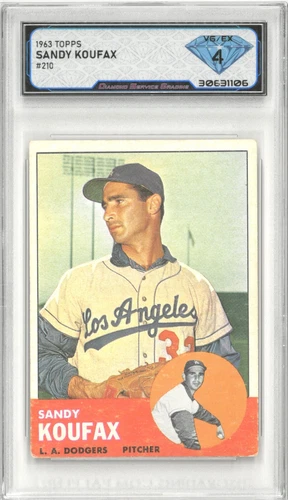 1963 Topps SANDY KOUFAX #210 💎 DSG 4 VG/EX