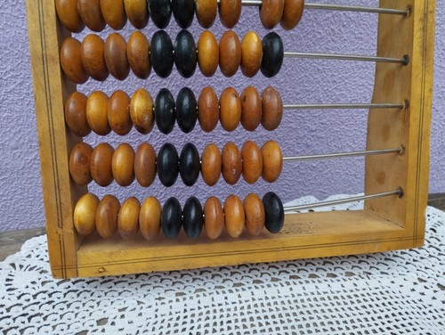 Ábaco soviético de madera, calculadora de tienda vintage. - Imagen 4 de 13