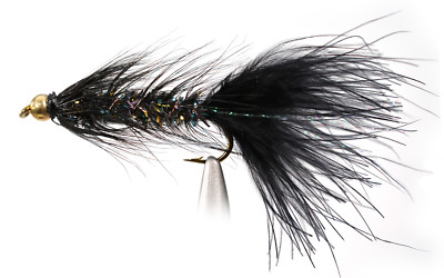 Weighted BH Wooly Bugger Streamer Flies Crystal - 1 Doz - Mustad Signature Hook