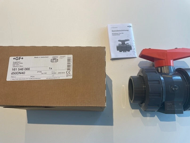 Georg Fischer Kugelhahn Typ 546 d50DN40 PVC-U PN16 161-546-066 GF NEU - Bild 4 von 4
