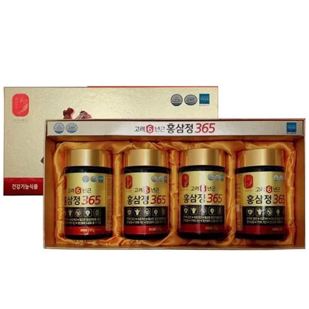 KOREA NO.1 Korean 6 Years Red Ginseng Extract 365 Saponin Panax 240g x 4ea