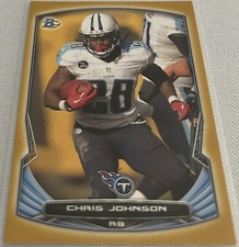 2014 Bowman Football Chris Johnson Tennessee Titans Gold Parallel #71 #d 45/75