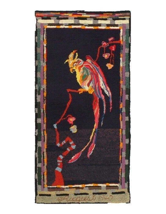 Multicolor Hooked Antique Rugs & Carpets