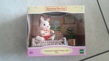 SYLVANIAN FAMILIES 5013 PAPA LAPIN CHOCOLAT AVEC SALON NEUF