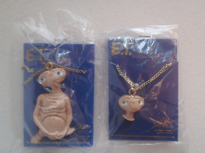 Vintage 1982 E.T. The Extra Terrestrial Movie ET Necklaces  - Set of 2