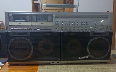 SHARP GF-909 THE SEARCHER-W Double Cassette Boombox Used JAPAN | eBay