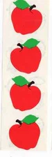 Vintage Mrs Grossman Stickers 7 Strips 1986 Red Apples for Teacher