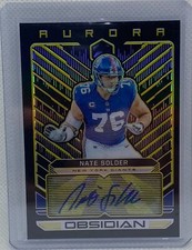 NATE SOLDER 2019 PANINI OBSIDIAN AURORA ELECTRIC ETCH GOLD AUTO #D 2/10